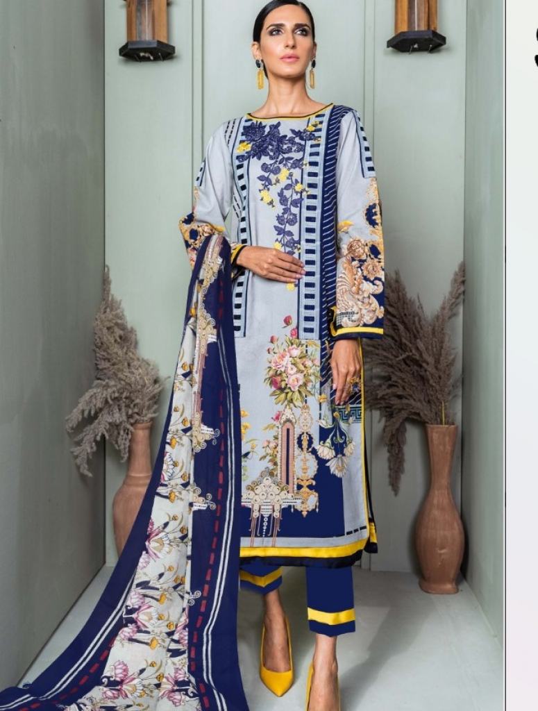 Sana safinaz pure lawn printed cotton dress material collection