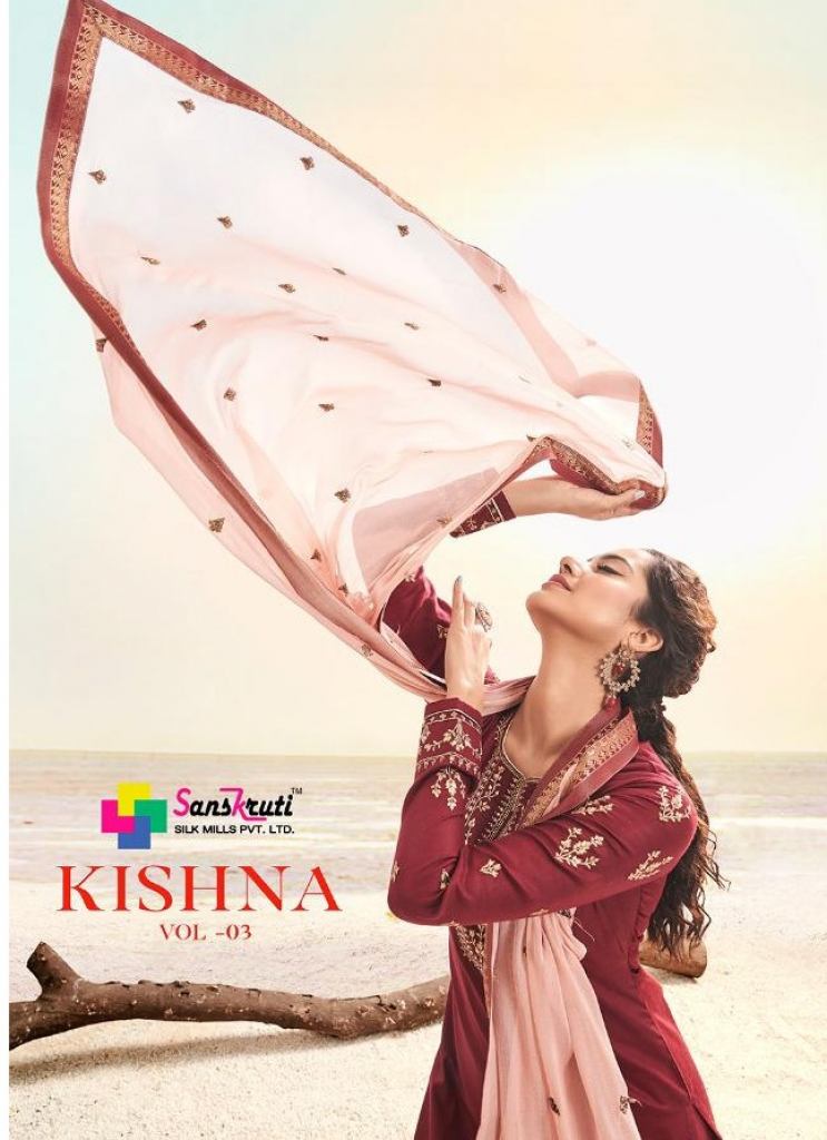 Sanskruti present  Kishana vol 3 party wear collection 