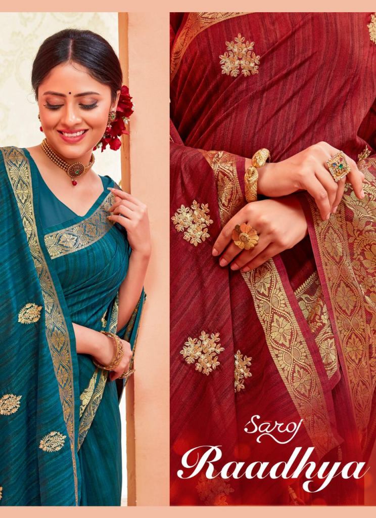  Saroj Present Raadhya Sarees Catalogue