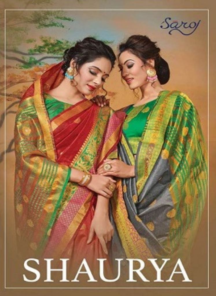 SAROJ SHAURYA 2 WEVING SILK WITH BUTTA 