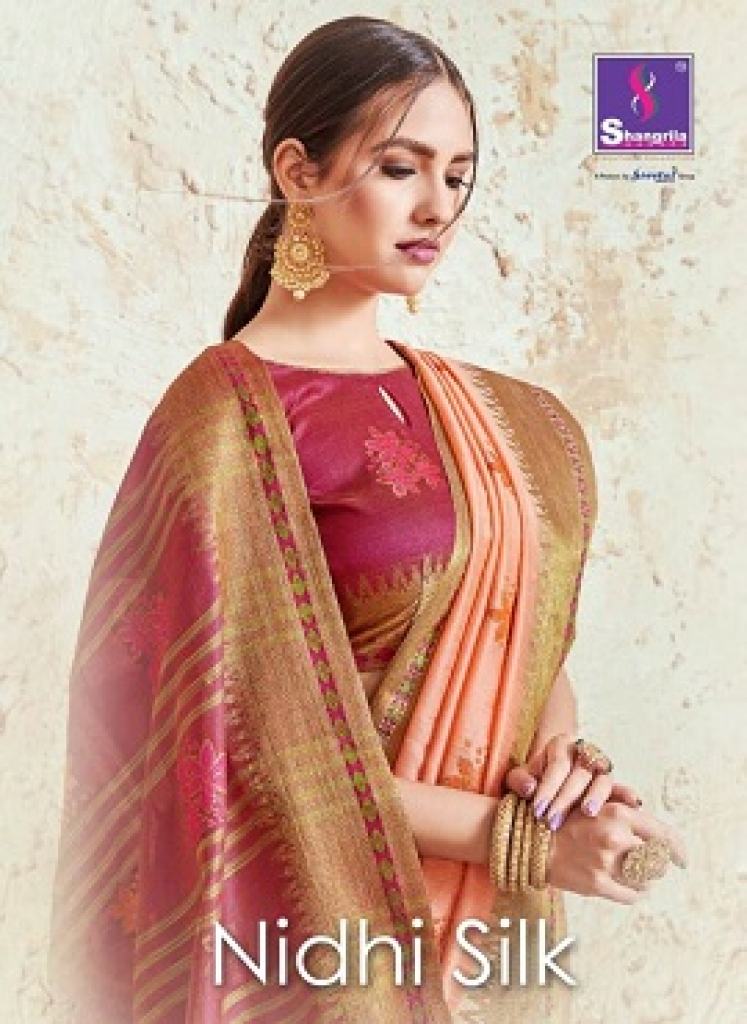 Shangrila Nidhi Crystal Silk Saree Collection