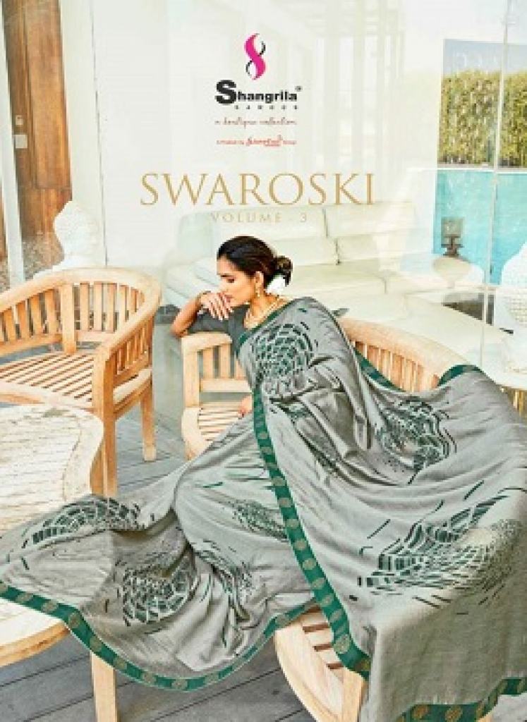 SHANGRILA SWAROUSKI 3 HEAVY GEORGETTE PRINT WITH SWAROUSKI WORK 