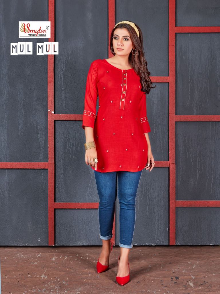 Embroidered A-Line Denim Kurta (Blue) – Yash Gallery