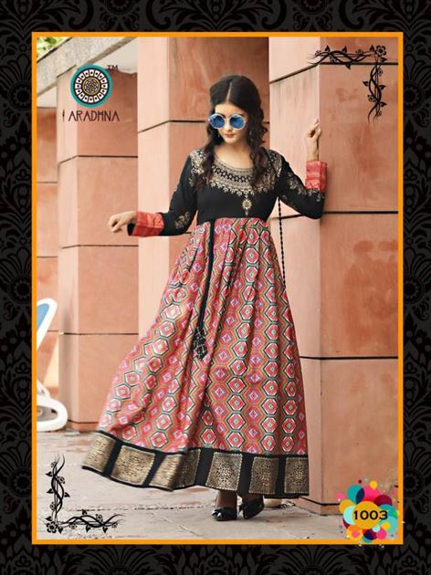 Taj vol 1 by aradhna fashion long gown style catalogue 