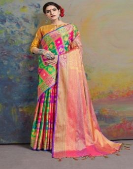  Ynf paresent Vamana silk festival wear sarees collection.