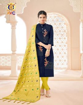 Minakari by AVC fashion churidar dress materials 