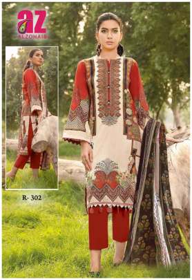 Al Zohaib Roohi Vol 3 Catalog Designer Wear Karachi Cotton Dress Materials