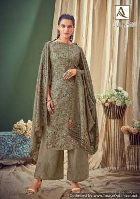 Alok presents  Gulrang  Pashmina Dress Material