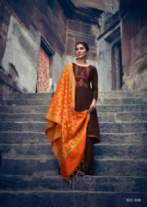 Belliza presents  Banaras  Designer Dress Material 