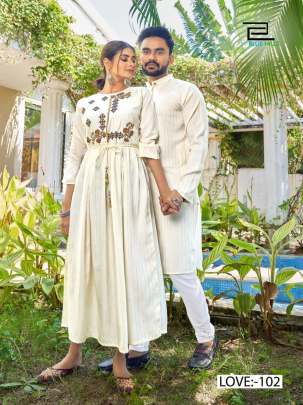 Blue Hills Love Aaj Kal Rayon Lurex Couple Wear Collection 