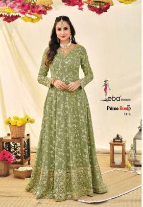 Eba Prime Rose Vol 5 Catalog Expensive Wear Georgette Heavy Embroidery Stitched  Long Gowns 