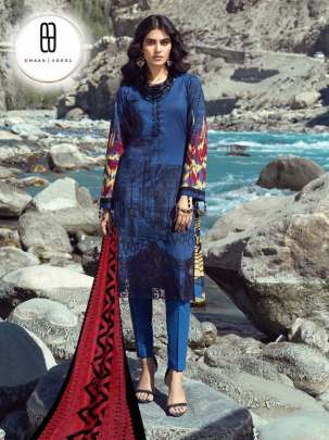 Emaan Adeel vol 3 Pure Lawn Karachi Cotton Dress Material With low rate