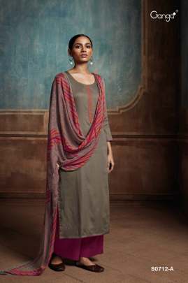 Ganga Mahonia Heavy Cotton Designer Dress Materials Catalog