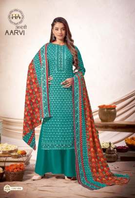 Harshit  Aarvi Pashmina Designer Dress Material Catalog 