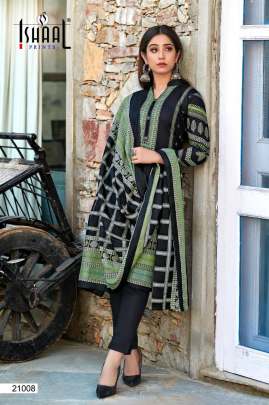 Ishaal Gulmohar  vol 21  catalog Printed Cotton Karachi Dress Material wholesale