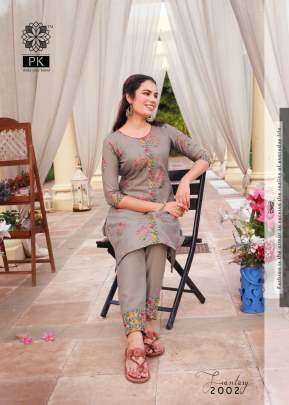 PK Fantasy vol  2 Fancy Cotton Embroidery Kurti With Pant catalog 