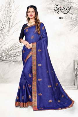 Saroj Diya Catalog Regular Wear Silk Embroidery Work Saree 