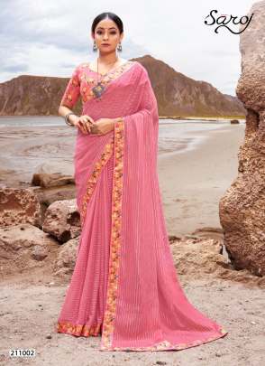Saroj Sparkle Look Festive Wear Georgette  Saree catalog 