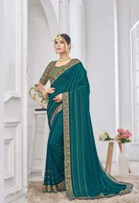 Saroj Veronica Festive Wear Vichitra Silk Saree Catalog 