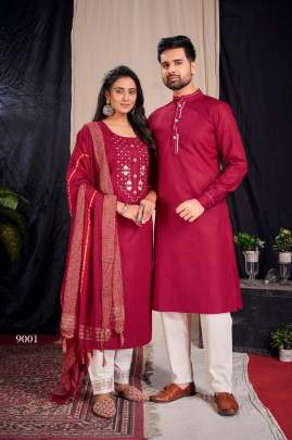 Sukanya Fashion Royal Couple Vol 9 Fancy Wear Designer Couple Kurta Catalog