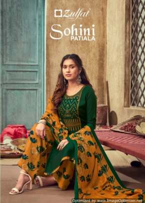 Zulfat  presents  Sohini Patiala  Designer Dress Material