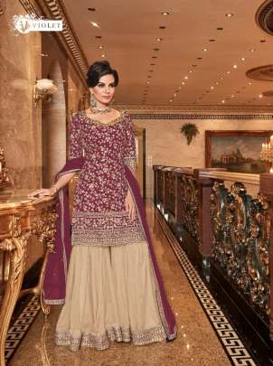 SWAGAT VIOLET 6311 HEAVY EMBROIDERED 