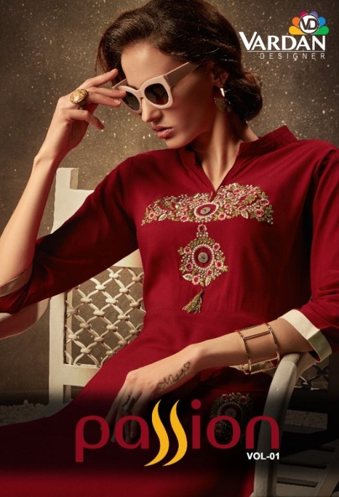 vardan presents passion vol 1 designer kurti catalogue