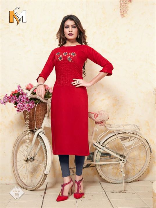 Vrunda vol 1 by meerali silk designer kurtis catalogue 