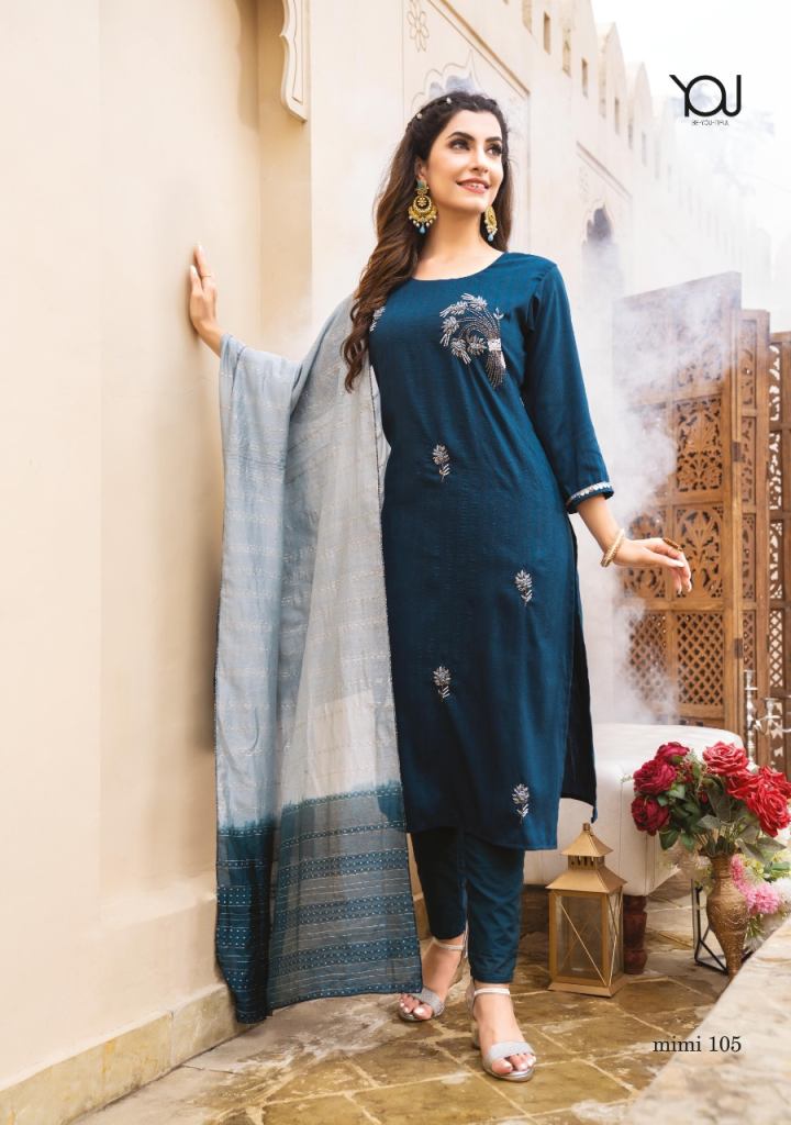 wanna Mimi fancy Hand Work  Ready Made Kurti With Pant and Dupatta Catalogue