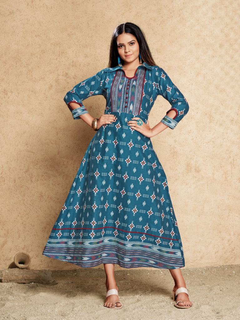 Women blue color Kurtis 